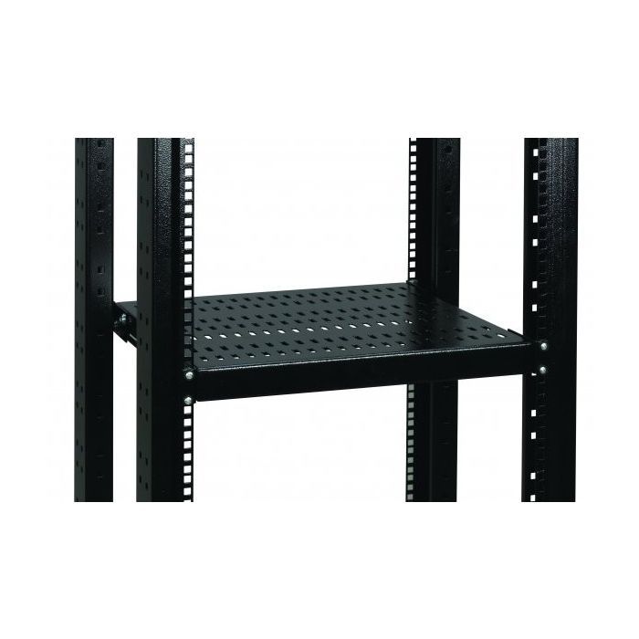 Полка 19" Conteg 1U глуб. 550 мм. до 100кг. RAL9005 (DP-PZ-550)