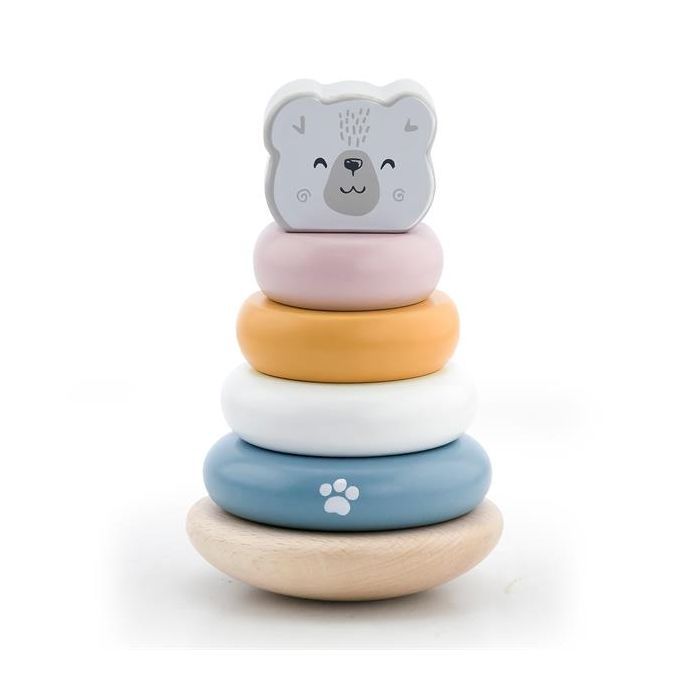 Развивающая игрушка Viga Toys Пирамидка PolarB Белый медведь (44005)
