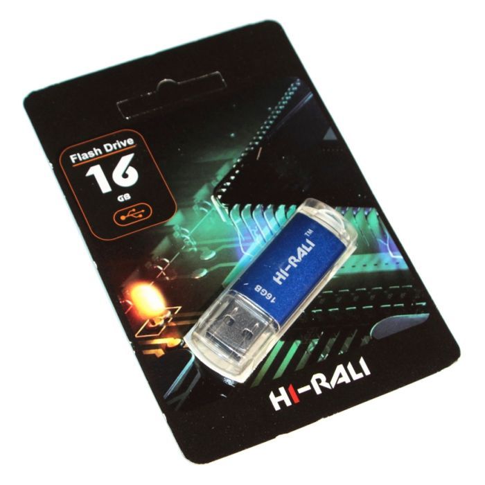 USB флеш накопитель Hi-Rali 16GB Rocket Series Blue USB 2.0 (HI-16GBVCBL)