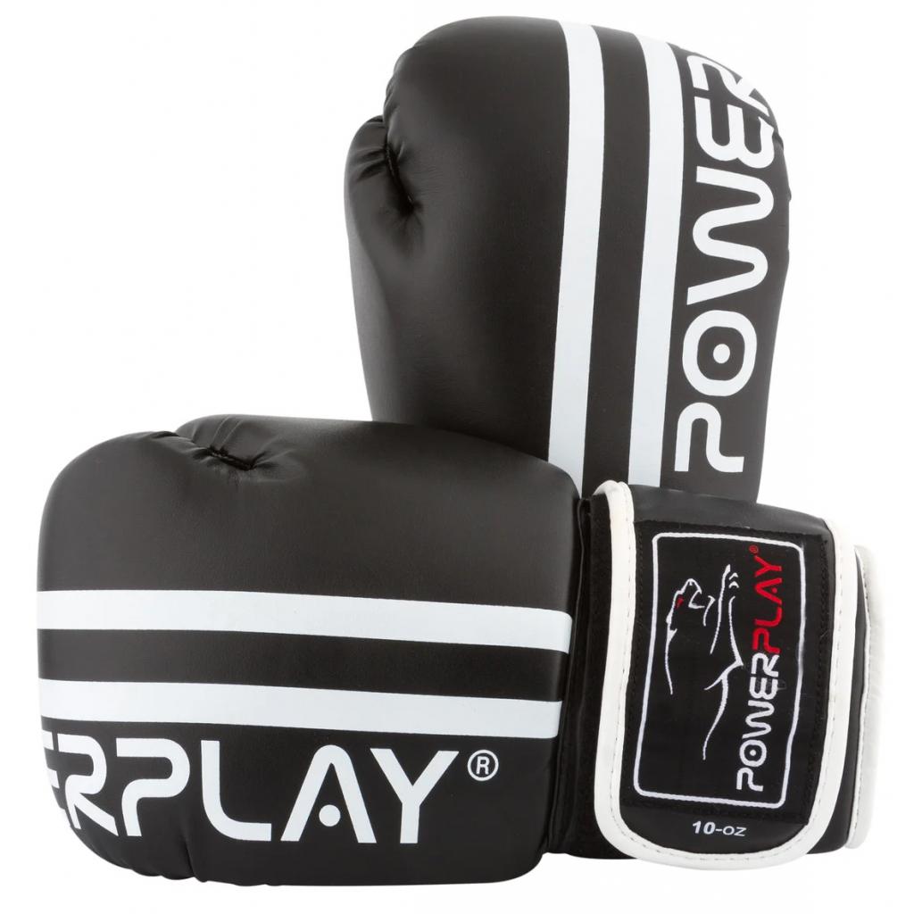 Боксерские перчатки PowerPlay 3010 12oz Black/White (PP_3010_12oz_Black/White) изображение 7