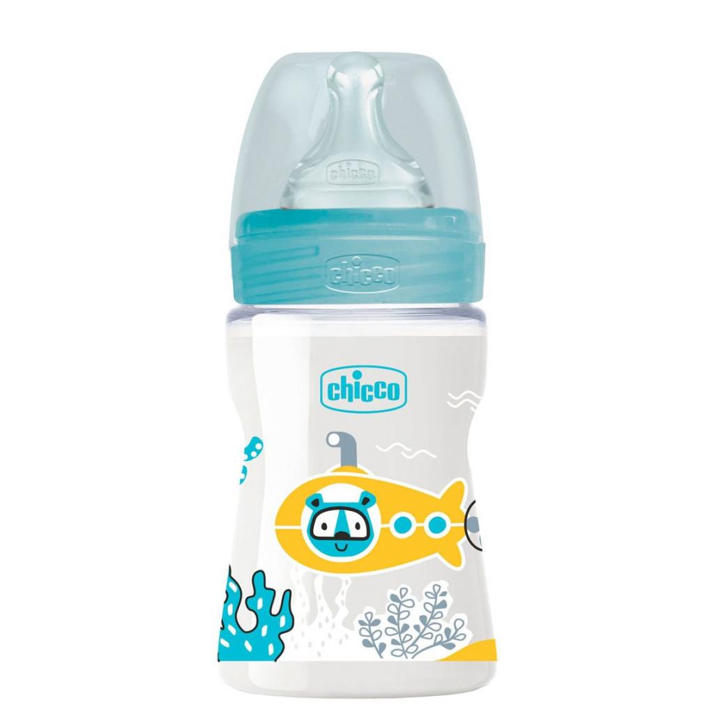 Пляшечка для годування Chicco пластикова Well-Being із силіконовою соскою 0+ міс. 150 мл Б (28611.20) зображення 3