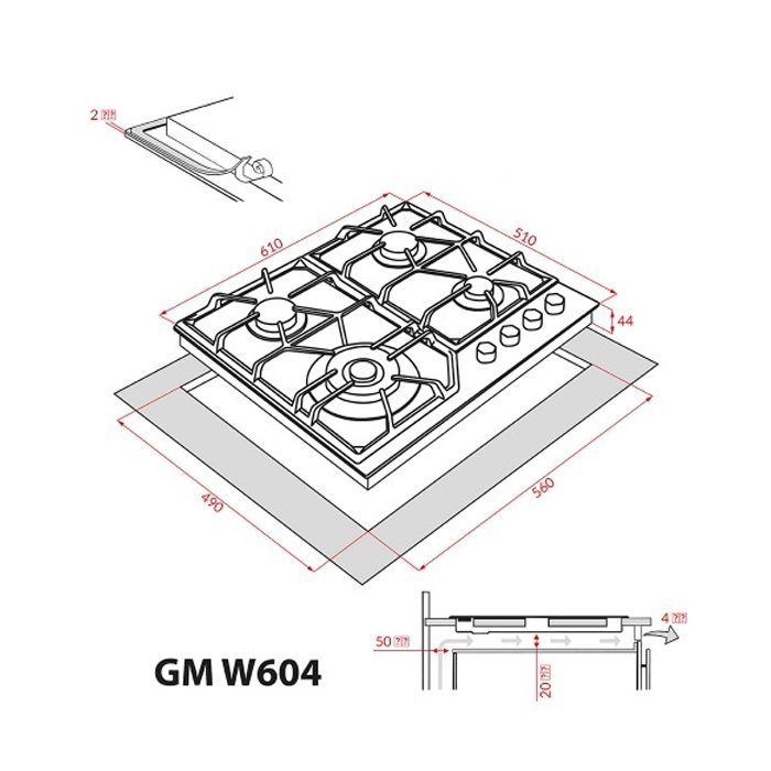 Варочна поверхня Weilor GM W 604 BL зображення 12