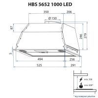 Витяжка кухонна Minola HBS 5652 I 1000 LED зображення 9