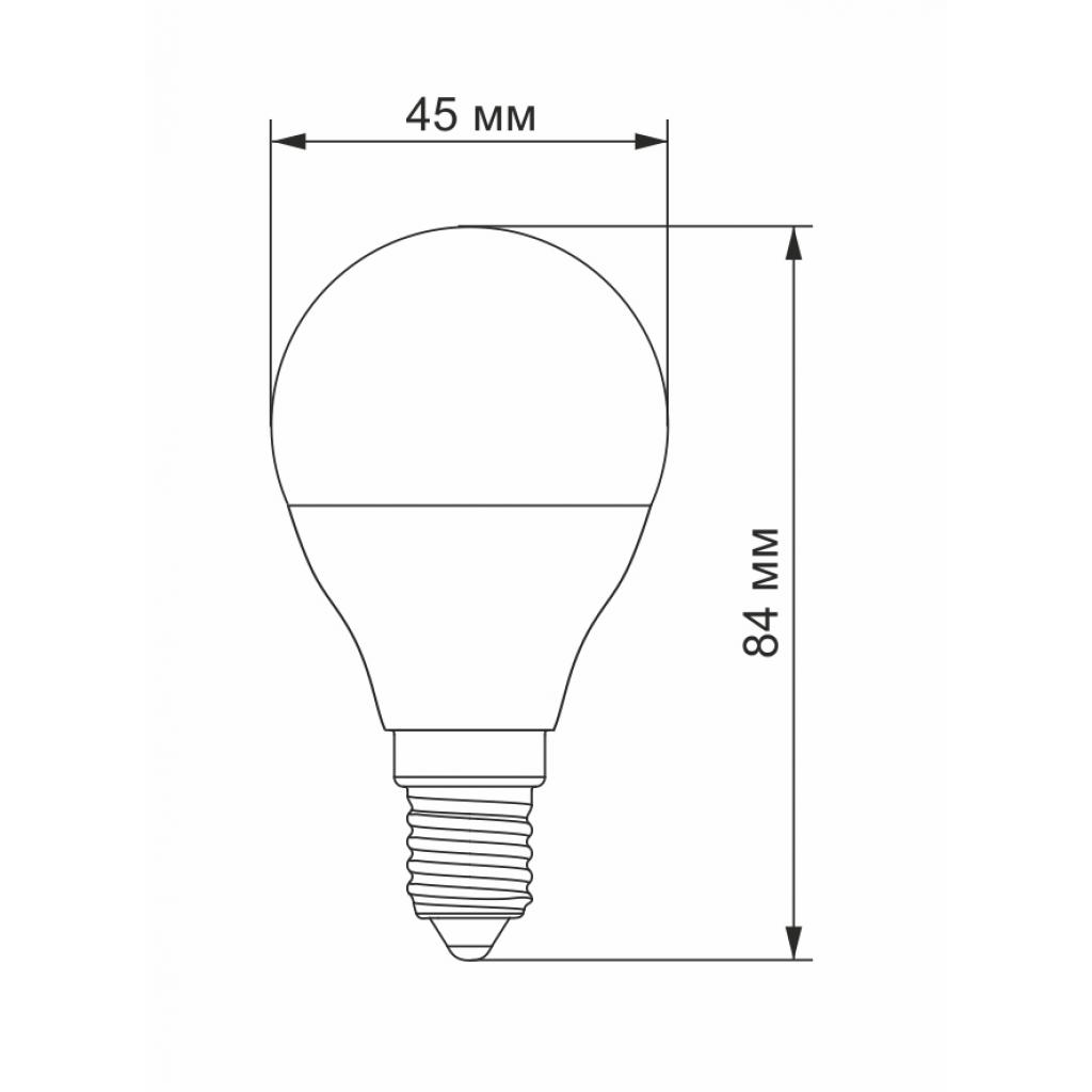Лампочка Videx LED G45e 7W E14 3000K 220V (VL-G45e-07143) изображение 3