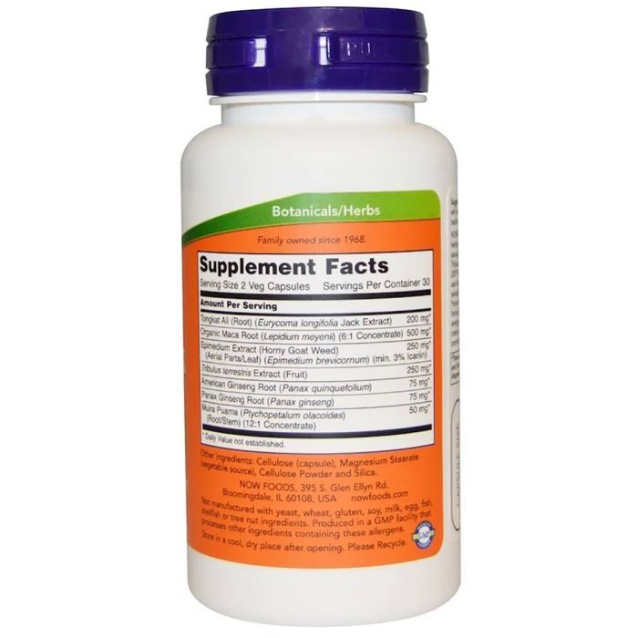 Трави Now Foods Репродуктивне Здоров'я Чоловіків ТестоДжек, TestoJack 200, 6 (NOW-02198) зображення 2