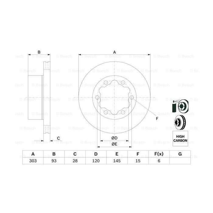 Гальмівний диск Bosch 0 986 479 296 зображення 5