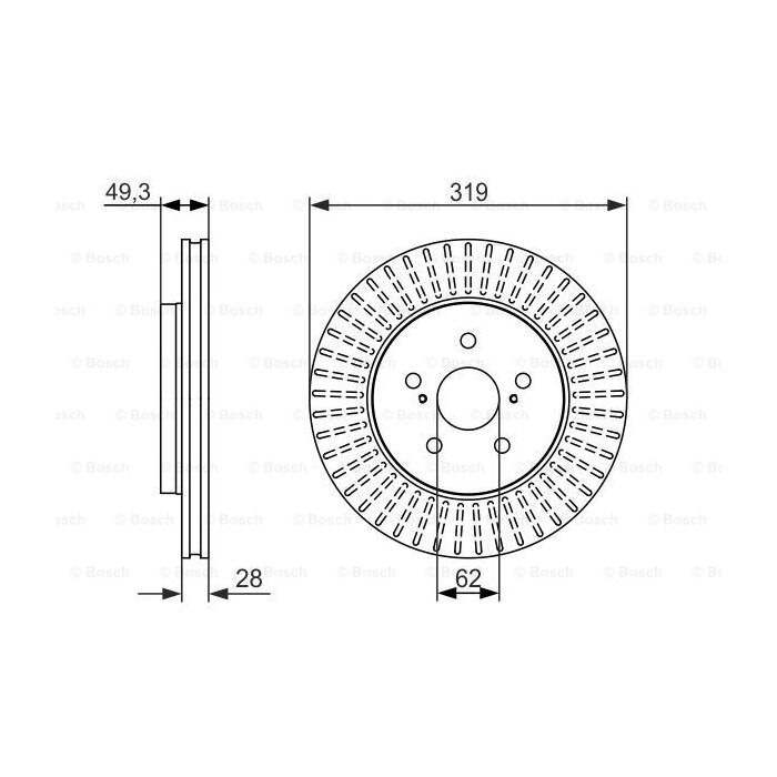 Гальмівний диск Bosch 0 986 479 722 зображення 5