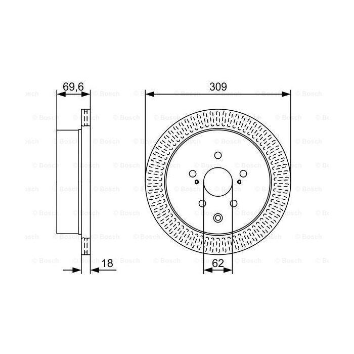 Тормозной диск Bosch 0 986 479 T57 изображение 5