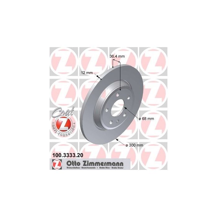 Тормозной диск ZIMMERMANN 100.3333.53