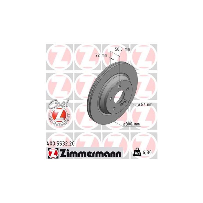 Тормозной диск ZIMMERMANN 400.5532.20