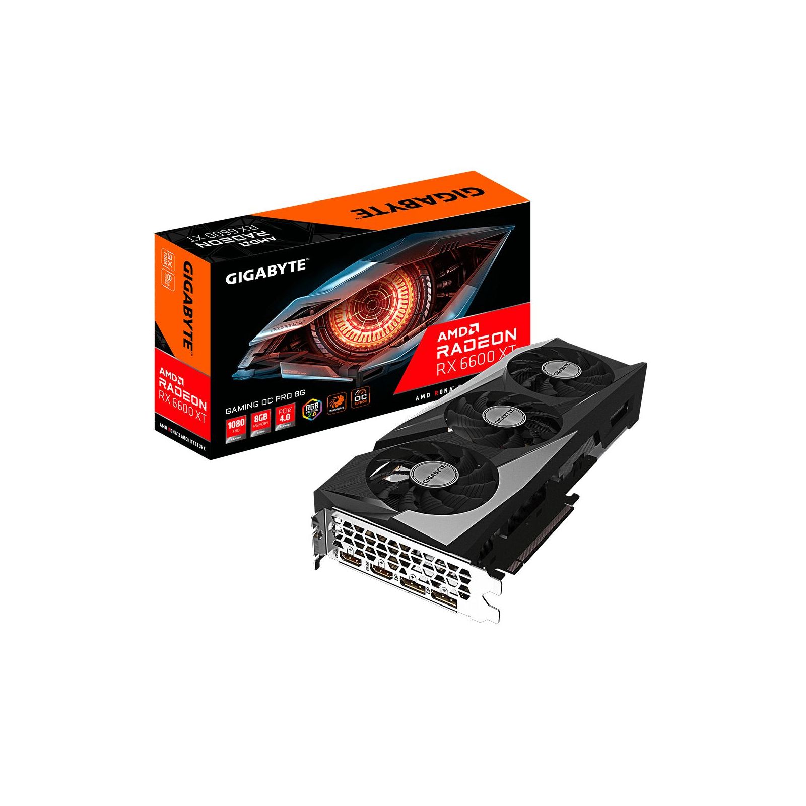 ᐈ Купить видеокарту GIGABYTE Radeon RX 6600 XT 8Gb GAMING PRO OC