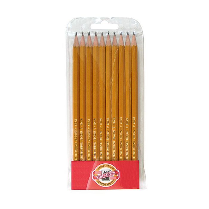 Олівець графітний Koh-i-Noor 3H без гумки корпус Жовтий (1570.3H) зображення 2