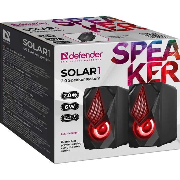 Акустическая система Defender Solar 1 Black (65401) изображение 7