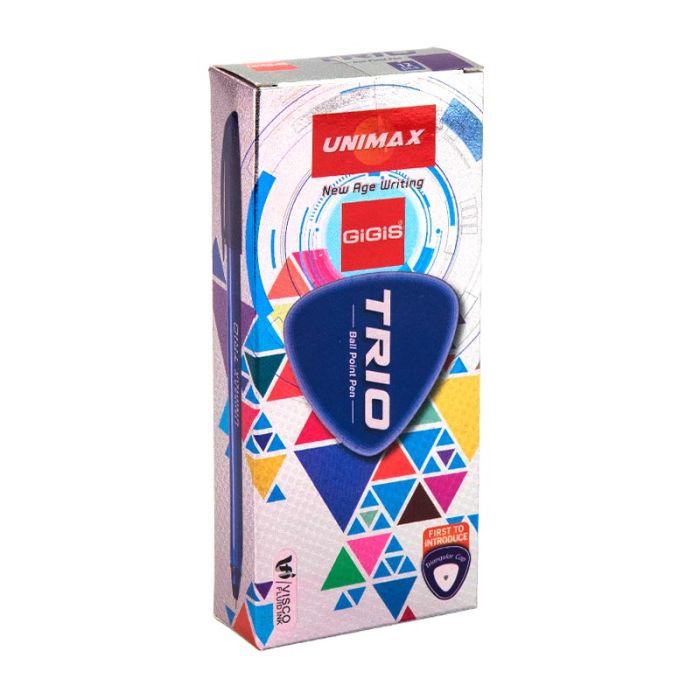 Ручка кулькова Unimax Trio, синя (UX-104-02) зображення 3