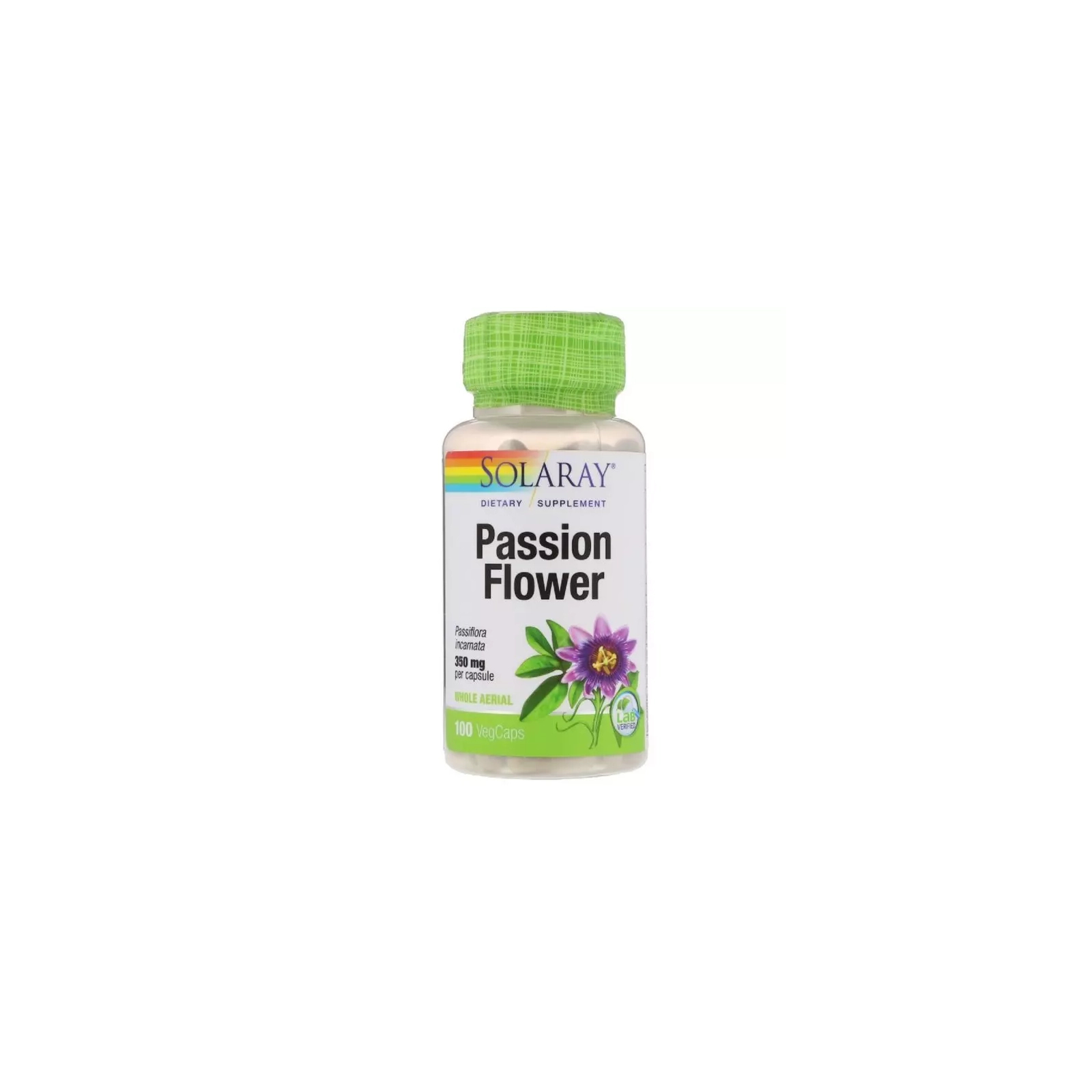 Травы Solaray Пассифлора, Passion Flower, 100 капсул (SOR-01430)