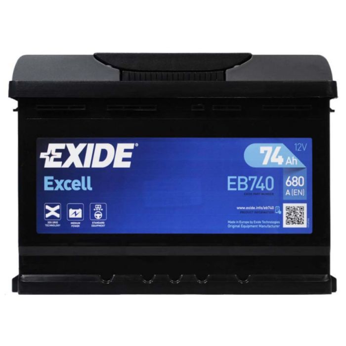 Аккумулятор автомобильный EXIDE EXCELL 74A (EB740)