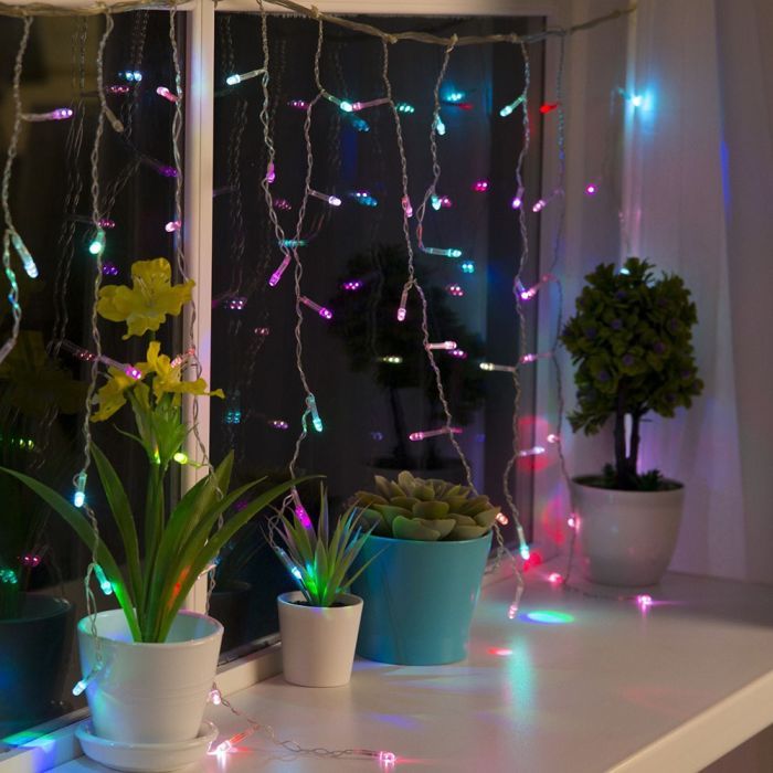Гирлянда ColorWay Бахрома 3мx0.6м 100Led IP20 цветная (CW-GF-100L36VMC) изображение 11