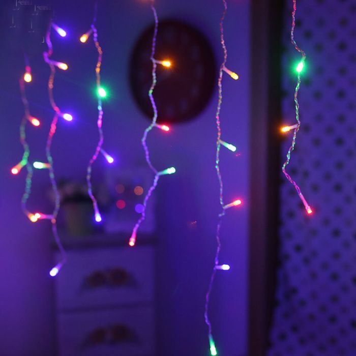 Гирлянда ColorWay Бахрома 3мx0.6м 100Led IP20 цветная (CW-GF-100L36VMC) изображение 8