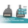 Кабель мультимедийный HDMI to HDMI 1.0m UHD 4K Digitus (AK-330107-010-S) изображение 3