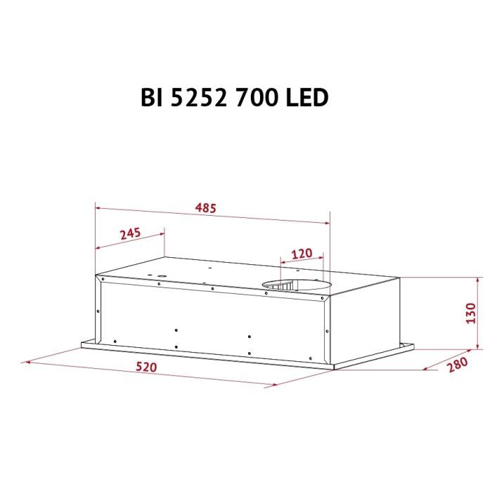 Витяжка кухонна Perfelli BI 5252 WH 700 LED зображення 11