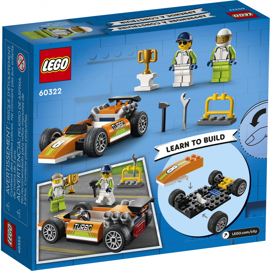 Конструктор LEGO City Гоночный автомобиль 46 деталей (60322) изображение 7