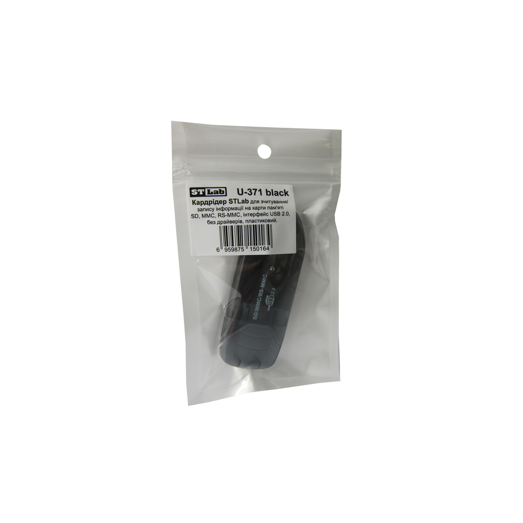 Зчитувач флеш-карт ST-Lab SD/ SDHC/ MMC /RS-MMC (U-371 black) зображення 4