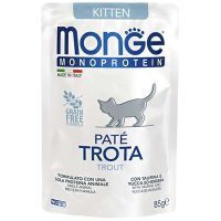 Паштет для кошек Monge Cat Monoprotein Kitten форель 85 г (8009470013727)