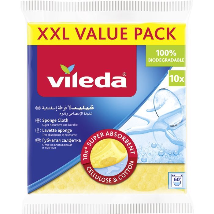 Салфетки для уборки Vileda Влаговпитывающие 3+1 шт. (4023103127845)