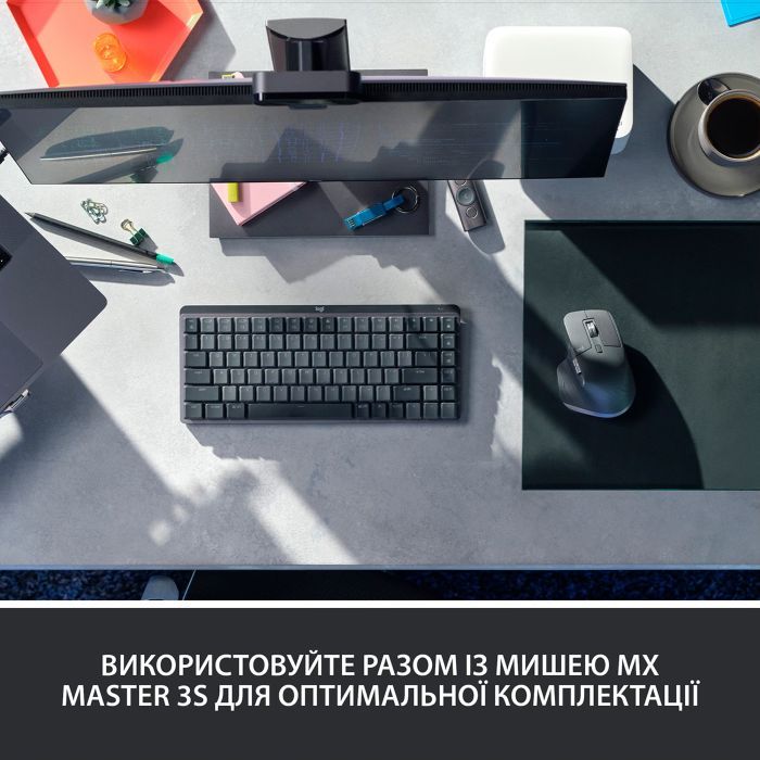 Клавиатура Logitech MX Mechanical Mini Minimalist UA Graphite (920-010780) изображение 10