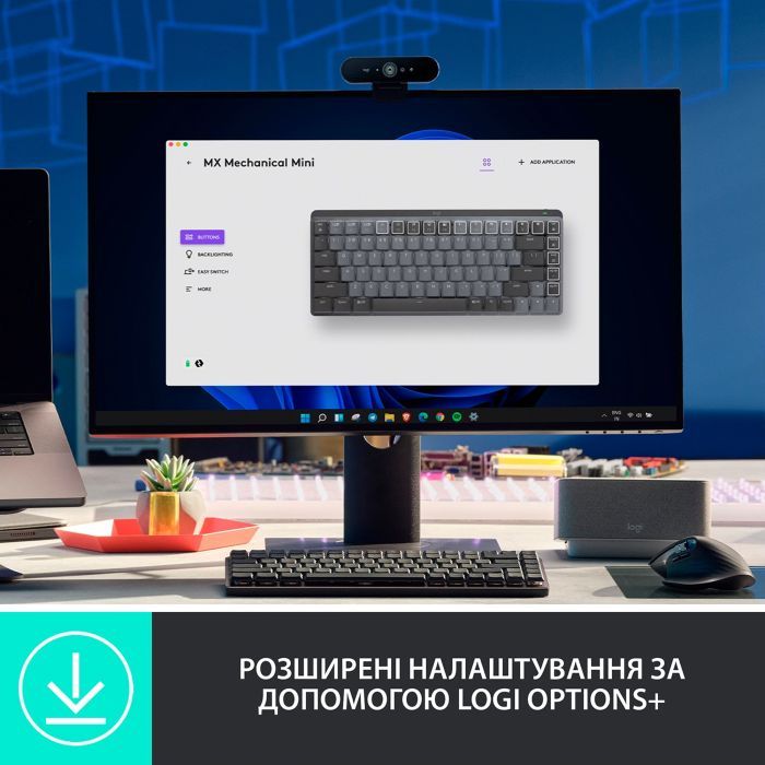 Клавиатура Logitech MX Mechanical Mini Minimalist UA Graphite (920-010780) изображение 6