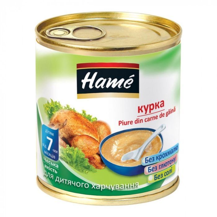 Дитяче пюре Hame м`ясне курка, 100 г (8595139726218) зображення 2
