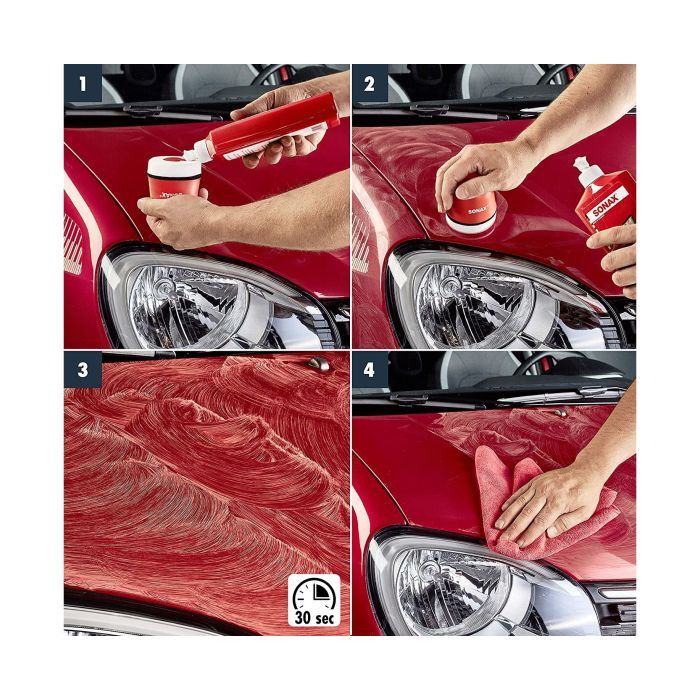 Автополироль Sonax Polish Wax Color NanoPro red 500мл (296400) изображение 3