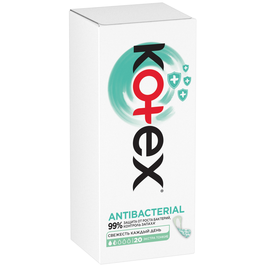 Щоденні прокладки Kotex Antibacterial Extra Thin 40 шт. (5029053549149) зображення 2
