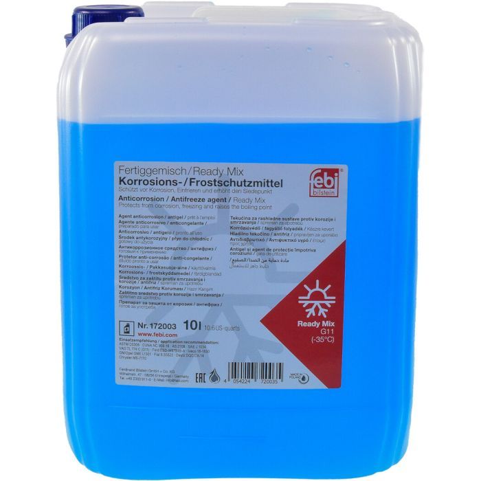 Антифриз Febi G11 10л синий -35°C (172003FE)