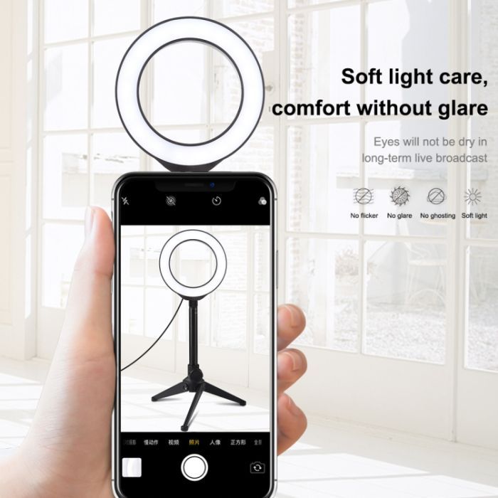 Набір блогера Puluz Ring USB LED lamp PKT3084B 4.7" + table stand (PKT3084B) зображення 2