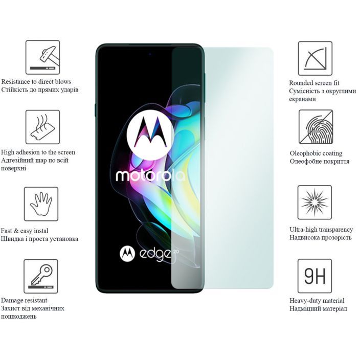 Скло захисне Drobak Motorola Moto Edge 20 (606079) зображення 2