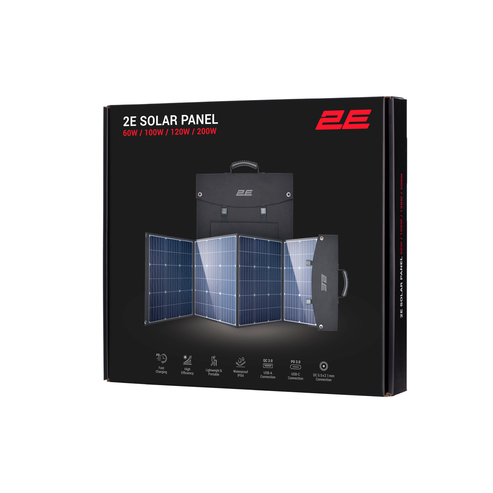 Портативная солнечная панель 2E 60W charger, DC, USB-С PD18W, USB-A 24W (2E-LSFC-60) изображение 7