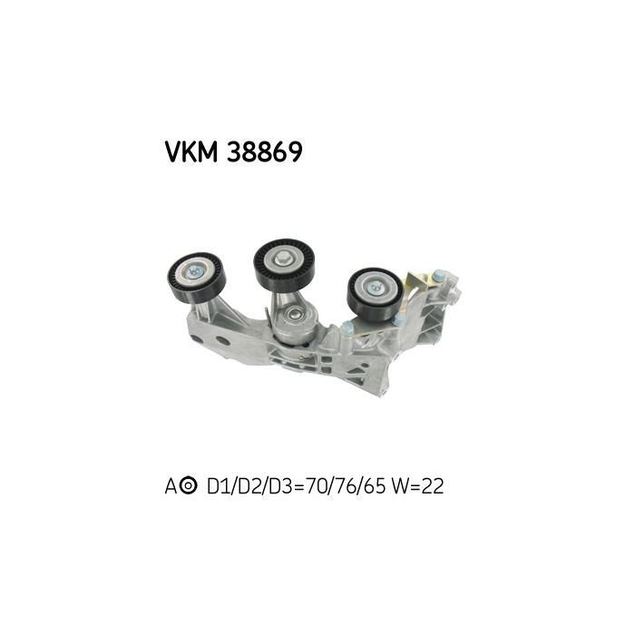 Натягувач ременя з роликом SKF VKM 38869
