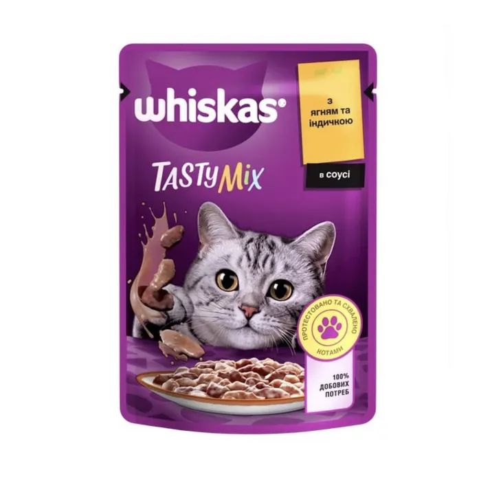 Влажный корм для кошек Whiskas TastyMix Ягненок, Индейка 85 г (4770608262440)