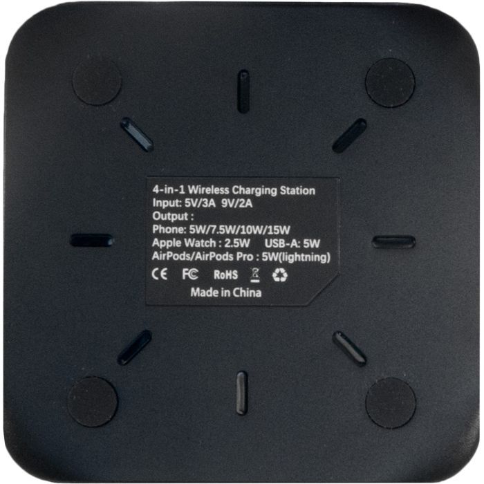 Зарядное устройство Extradigital 4-in-1 Wireless charging for iPhone / iWatch / Airpods (W8) Black (CWE1533) изображение 10