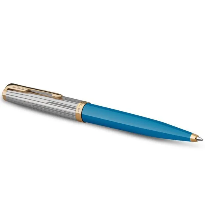 Ручка кулькова Parker 51 Premium Turquoise GT BP (56 432) зображення 2