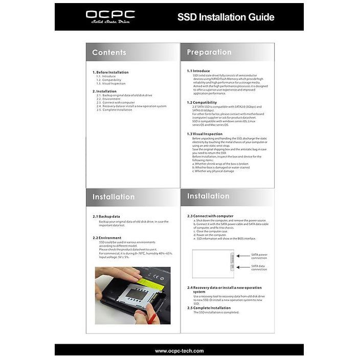 Накопитель SSD 2.5" 128GB OCPC (SSD25S3T128GLT) изображение 3