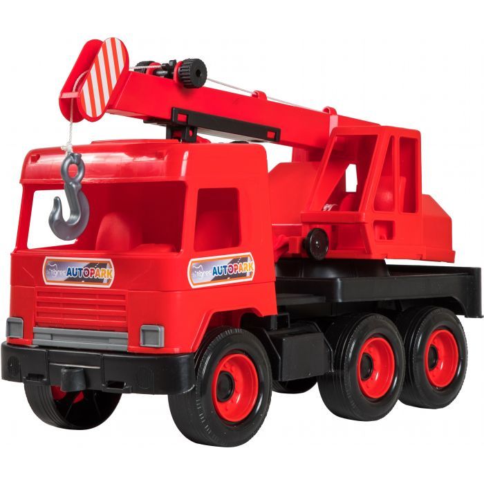 Спецтехника Tigres Авто "Middle truck" кран (красный) в коробке (39487)