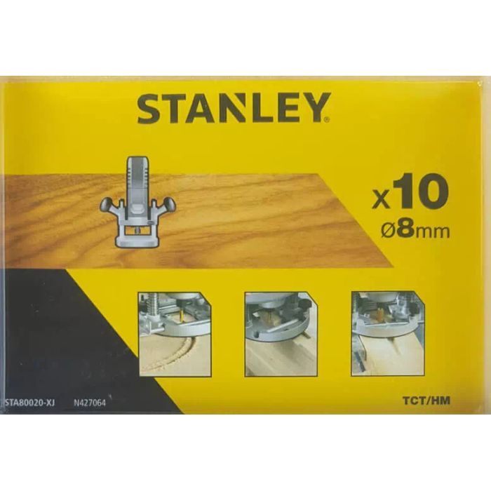 Набір фрез Stanley TCT 8 мм, 10 шт. (STA80020) зображення 3