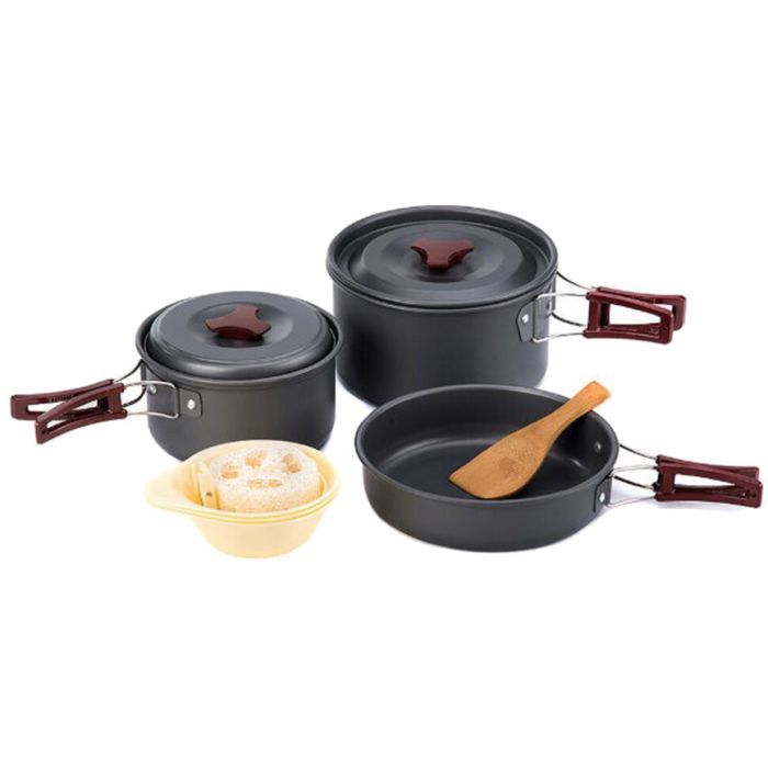 Набір туристичного посуду Naturehike NH15T203-G 3-4 NH Сarbon (6927595787205) зображення 2
