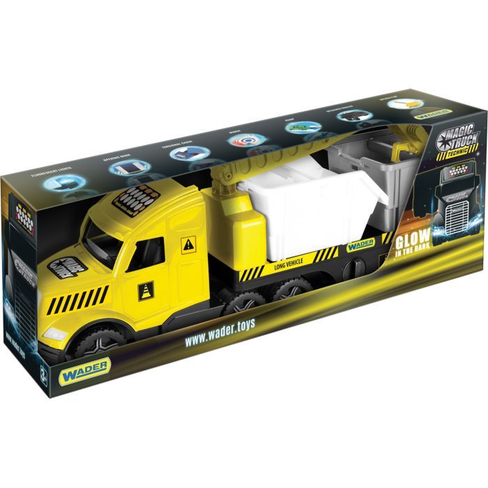 Спецтехніка Wader Magic Truck Technic з будівельними контейнерами (36470) зображення 2
