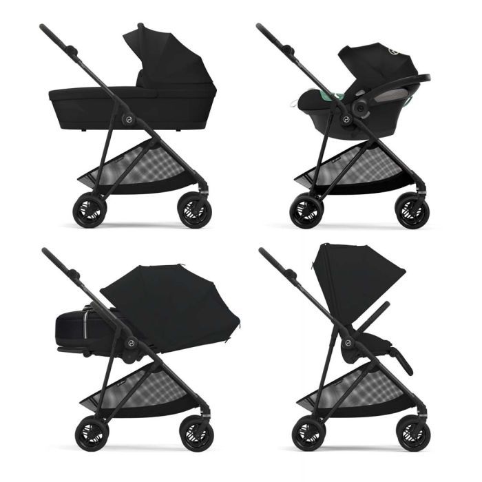 Коляска Cybex Melio Carbon Moon Black (з бампером) (522002639) зображення 10