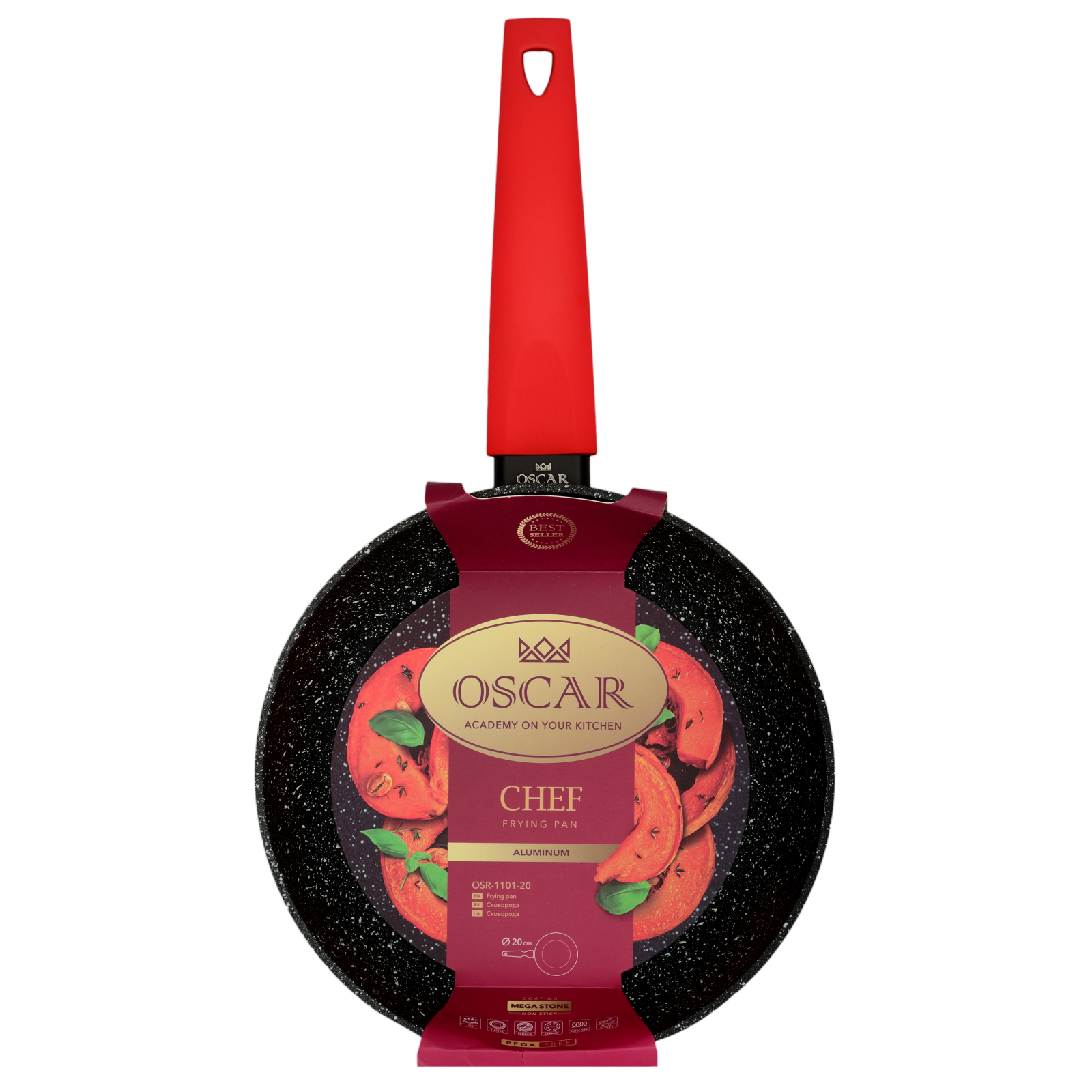 Сковорода Oscar Chef без кришки 24 см (OSR-1101-24) зображення 3