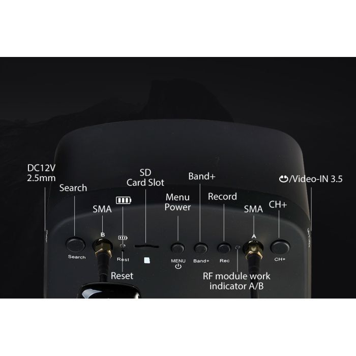 Окуляри FPV Foxeer DVR 5.8GHz 40CH X Band (MR1712G5) зображення 6