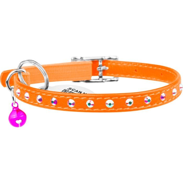 Нашийник для тварин WAUDOG GLAMOUR з резинкою і стразами для кішок (ментоловий) (325413) зображення 2